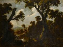 Paysage avec une rivière (anonyme) - Muzeo.com