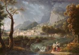 Paysage composé d'après des études faites dans les Alpes et en Italie (Alexandre-Hyacinthe Dunouy) - Muzeo.com