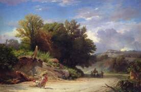 Paysage dans la périphérie de Rome (Jean Achille Benouville) - Muzeo.com