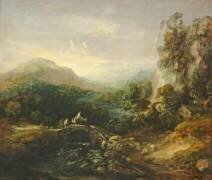 Paysage de montagne avec pont (Thomas Gainsborough) - Muzeo.com