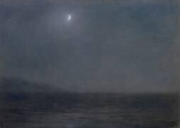Paysage de Nuit avec un Croissant de Lune (Gabriel Villard) - Muzeo.com