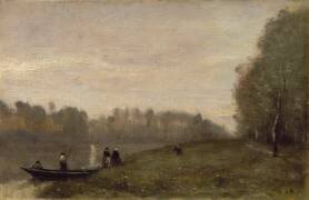 Paysage de rivière (Jean-Baptiste Camille Corot) - Muzeo.com