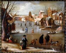 Paysage d’hiver avec patineurs (Sébastien Vrancx) - Muzeo.com