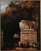 Paysage à la grotte avec sarcophage antique (1717) (Jean-François Millet) - Muzeo.com