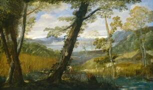 Paysage fluvial (Annibale Carracci) - Muzeo.com