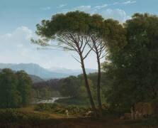 Paysage Italien avec des Pins (Hendrik Voogd) - Muzeo.com