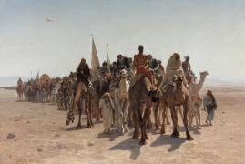 Pèlerins allant à la Mecque (Léon Belly) - Muzeo.com