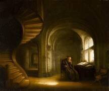 Philosophe au livre ouvert (Salomon Koninck) - Muzeo.com
