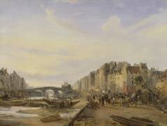 Pont Marie et le quai Saint-Paul (Charles Louis Mozin) - Muzeo.com