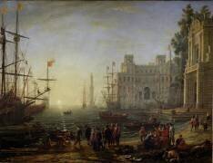 Port avec une villa Medicis (Claude Gellée) - Muzeo.com