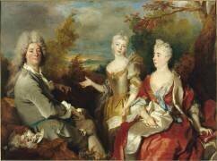 Portrait de famille dit autrefois Portrait du peintre, de sa femme et de sa fille (Nicolas de Largillière) - Muzeo.com