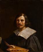 Portrait de l'artiste tenant une palette (Guercino) - Muzeo.com