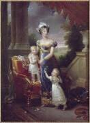 Portrait de Marie-Caroline (1798-1870), duchesse de Berry avec ses deux enfants (François Gérard) - Muzeo.com