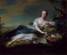 Portrait d'Henriette de France en Flore (Jean-Marc Nattier) - Muzeo.com