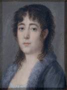 Portrait d'une femme brune en buste vêtue d'un corsage bleu (Francisco de Goya) - Muzeo.com