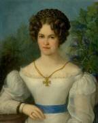 Portrait d'une Jeune Fille dans une Robe Blanche (Jozef Ginovský) - Muzeo.com