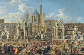 Préparation du feu d'artifice de la Piazza Navona (Giovanni Paolo Pannini) - Muzeo.com