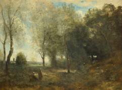 Près d'Arras, les bûcheronnes (Jean-Baptiste Camille Corot) - Muzeo.com