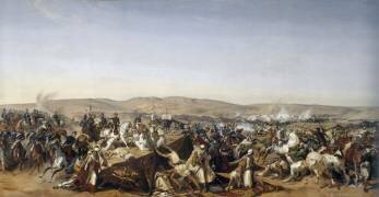 Prise de la Smala d'Abd-el-Kader par le duc d'Aumale à Taguin, le 16 mai 1843 (Horace Vernet) - Muzeo.com