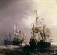 Prise des trois vaisseaux de commerce hollandais (Théodore Gudin) - Muzeo.com
