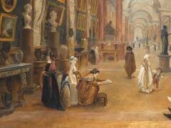 Projet d'aménagement de la Grande Galerie du Louvre en 1796 (détail) (Hubert Robert) - Muzeo.com