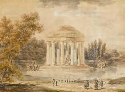 Projet pour l’installation d’un temple dédié à Apollon dans les jardins de Versailles (Hubert Robert) - Muzeo.com