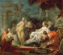 Psyche showing her sisters her gifts from Cupid (Jean-Honoré Fragonard) - Muzeo.com