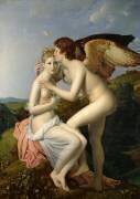 Psyché et l'Amour, dit aussi Psyché recevant le premier baiser de l'Amour (François Gérard) - Muzeo.com