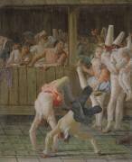 Pulcinella avec des acrobates (Giandomenico Tiepolo) - Muzeo.com