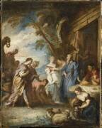 Rebecca reçoit les présents d'Abraham (François Boucher) - Muzeo.com
