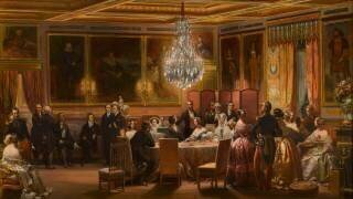 Réception en l'honneur de la reine Victoria et du Prince Albert au château d'Eu le 3 septembre 1843 (Eugène Lami) - Muzeo.com
