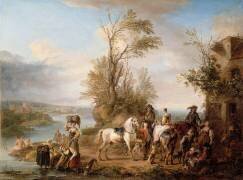 Rendez-vous de chasse (Carel van Falens) - Muzeo.com