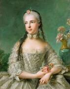 Rococo : Portrait de la princesse Isabella de Parme (Jean-Marc Nattier) - Muzeo.com
