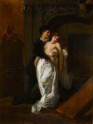 Roméo et Juliette devant le tombeau des Capulets (Eugène Delacroix) - Muzeo.com