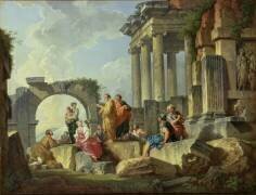 Ruines avec l'apôtre Paul prêchant (Giovanni Paolo Pannini) - Muzeo.com