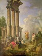 Ruines avec Saint Paul prêchant (Giovanni Paolo Pannini) - Muzeo.com