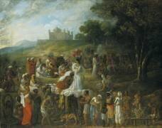 Sacrifice d'une veuve hindoue sur la pile funéraire de son mari (Johan Zoffany) - Muzeo.com