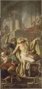 Saint André amené par des bourreaux pour être attaché sur un chevalet et y être fouetté (Jean-Baptiste Henri Deshays) - Muzeo.com
