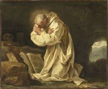 Saint Bruno en prière dans le désert (Jean Bernard Restout) - Muzeo.com