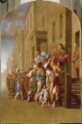 Saint Bruno et ses compagnons distribuent leurs biens aux pauvres (Eustache Le Sueur) - Muzeo.com