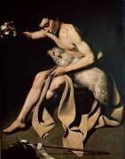 Saint Jean-Baptiste jouant avec un agneau (Fray Juan Bautista Maino) - Muzeo.com