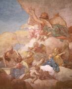 Saint Louis dans la gloire, présentant ses armes au Christ en présence de la Vierge et des anges (Charles de la Fosse) - Muzeo.com
