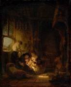 Sainte Famille dite aussi le ménage du menuisier (Rembrandt) - Muzeo.com