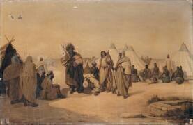 Santon prêchant des bédouins (François-Auguste Biard) - Muzeo.com