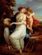 Sappho inspired by Love (Angelica Kauffmann) - Muzeo.com