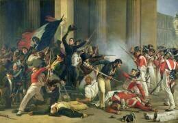 Scène de la Révolution de 1830 au Louvre (Jean-Louis Bézard) - Muzeo.com