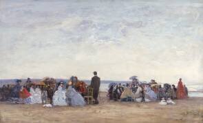 Scène de plage près de Trouville (Eugène Boudin) - Muzeo.com