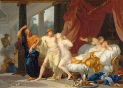 Socrate arrachant Alcibiade des bras de la volupté (Jean-Baptiste Regnault) - Muzeo.com