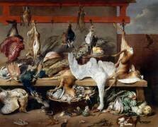 Table de cuisine avec gibier, poissons et légumes (Frans Snyders) - Muzeo.com