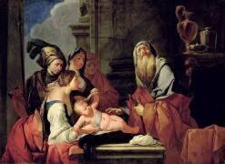 The Blind Prophet Tiresias with the Baby Narcissus (Giulio Carpioni) - Muzeo.com